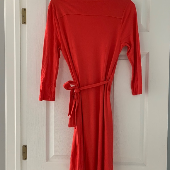 Ann Taylor Red Wrap Dress - Picture 2 of 4